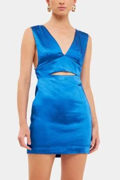Endless Rose Satin Cut-out Mini Dress