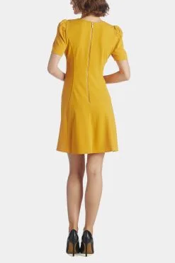 KARL LAGERFELD Scuba Crepe A-Line Puff Sleeve Dress -Jewelry Accessories 030ad75d 0688 4807 a139 24082c219a54