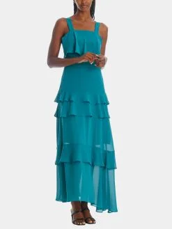 Quiz Chiffon Frill Tiered Strappy Maxi Dress -Jewelry Accessories 037602da ed87 4c97 8488 6804ca794574 4490e5af f471 4cc1 8526 8cbf39a05784