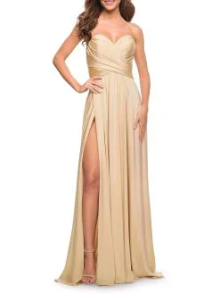 La Femme Simple Strapless Jersey Dress -Jewelry Accessories 08f0891b e138 4445 8946 3af768e12c69