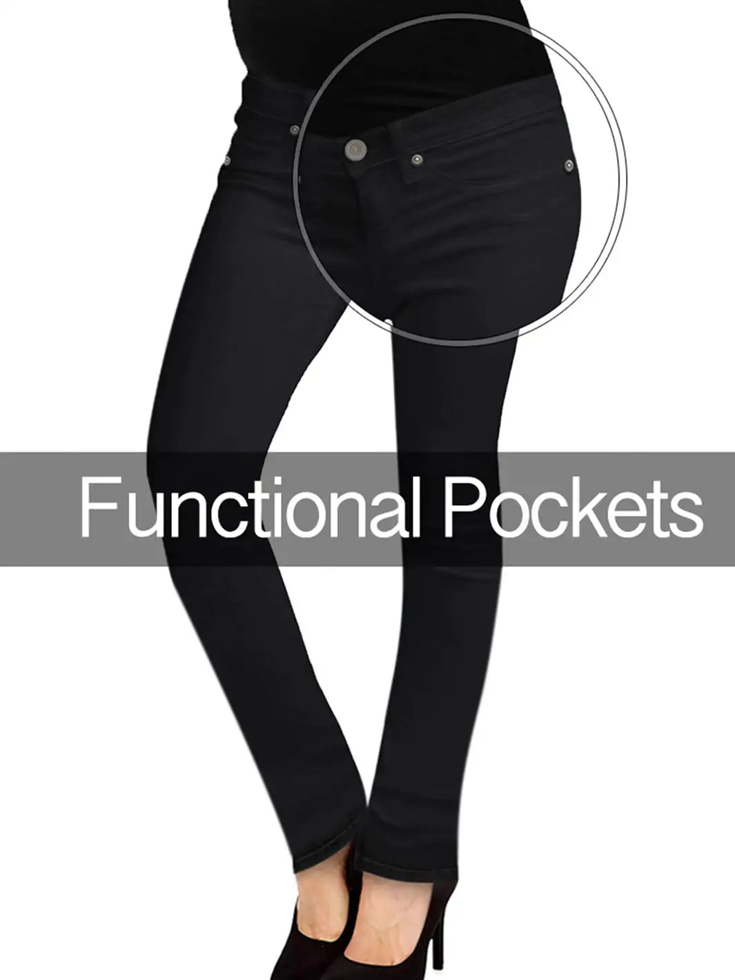 Hybrid & Company Super Comfy Stretch Maternity Bootcut Jeans 3 Hybrid & Company Super Comfy Stretch Maternity Bootcut Jeans