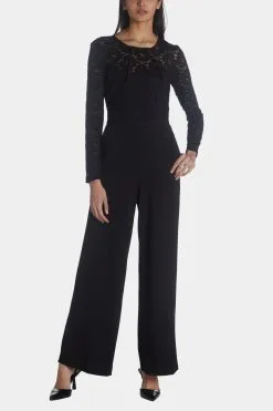 KARL LAGERFELD Lace Bodice Jumpsuit