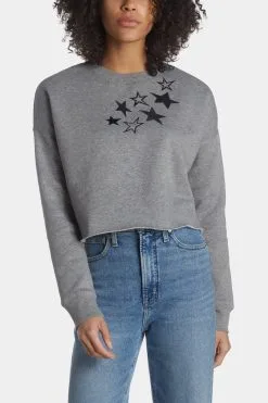L&T Embroidered Star Fleece Sweatshirt