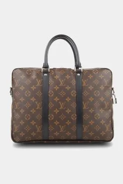Louis Vuitton Porte-Documents Voyage Pm Monogram Macassar Bag