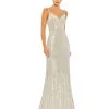 Ieena For Mac Duggal Sequined Sleeveless Column Gown -Jewelry Accessories 11276 1889731 1