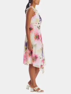 Adrianna Papell Printed Chiffon Halter Dress -Jewelry Accessories 114b048f 7636 4c2e abda 48af63c07833