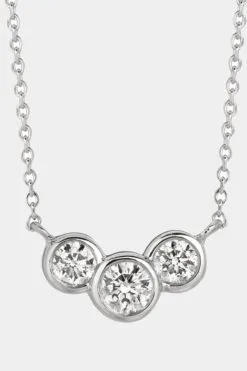 Morris & David Diamond 3 Stone Necklace