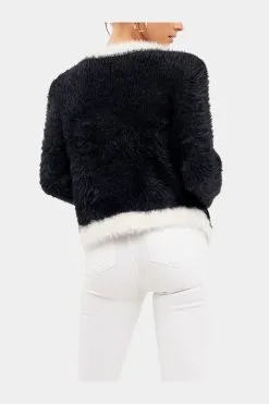 Endless Rose Fuzzy Colorblock Cardigan -Jewelry Accessories 16759b1f 19b6 43d0 8980 495deafb4c78