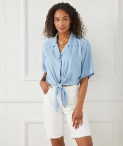 Karen Kane Tie Front Top