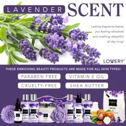 Lovery Lavender Home Spa Gift Basket 12-Piece Set 10 Lovery Lavender Home Spa Gift Basket 12-Piece Set -Jewelry Accessories 1cec037a aa38 471a a3a0 16042fddf74a