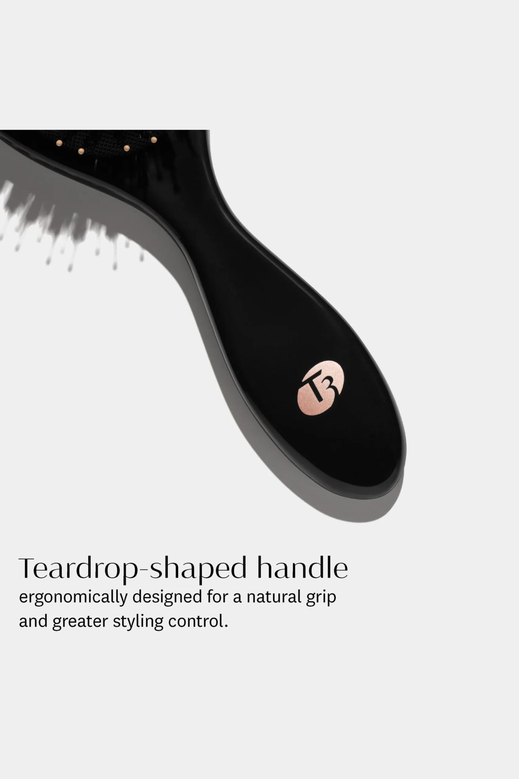 T3 Polish & Shine Premium Vegan Boar And Nylon Oval Hairbrush 6 T3 Polish & Shine Premium Vegan Boar And Nylon Oval Hairbrush - Image 4