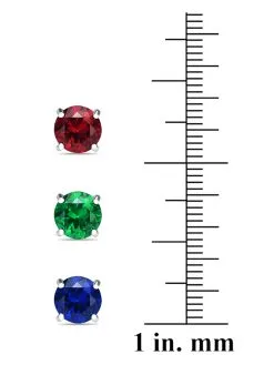 Lord & Taylor Jewelry Blue Sapphire, Green Quartz, Ruby Earring Set -Jewelry Accessories 1da8dddd 47c2 481d a5d8 d5556247e285