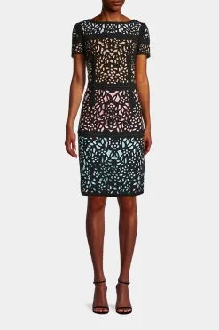 Shani Ombre Laser Cut Dress