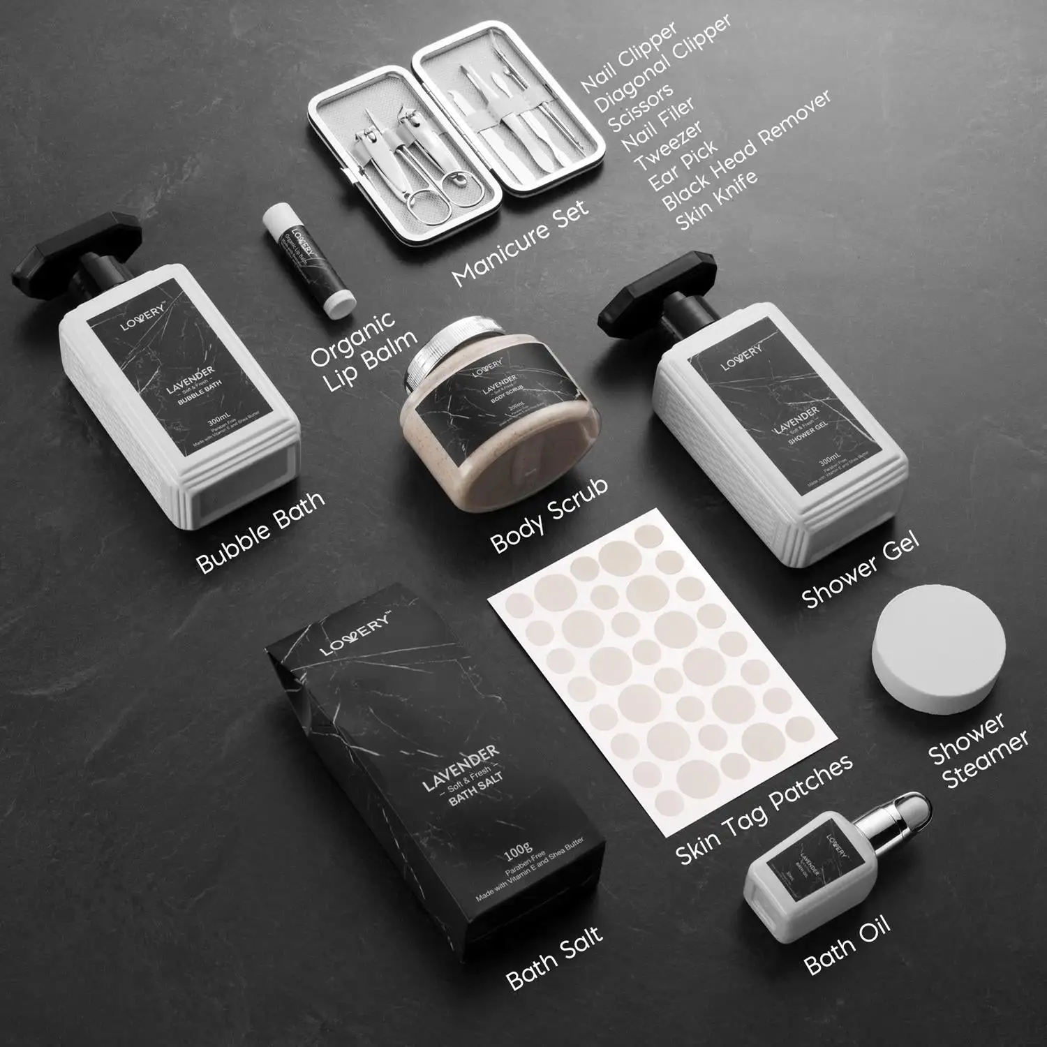 Lovery Birthday Lavender Bath & Body Gift Basket 18-Piece Set 4 Lovery Birthday Lavender Bath & Body Gift Basket 18-Piece Set - Image 2