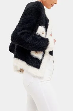 Endless Rose Fuzzy Colorblock Cardigan -Jewelry Accessories 2211a82c cd61 4d93 81b9 94233e95d16d