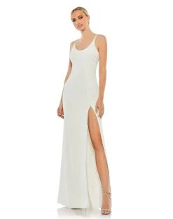 Ieena For Mac Duggal Sleeveless Beaded Scoop Neckline Column Gown -Jewelry Accessories 26583 1793518 6