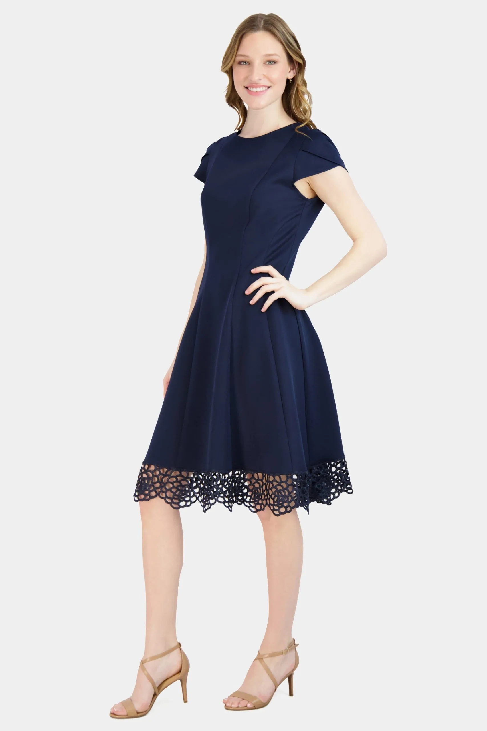 Donna Ricco Tulip Sleeve Fit And Flare Dress 7 Donna Ricco Tulip Sleeve Fit And Flare Dress - Image 5