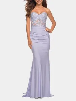 La Femme Illusion Lace Bodice Sweetheart Strapless Dress 17 La Femme Illusion Lace Bodice Sweetheart Strapless Dress -Jewelry Accessories 282fb3c5 1cdf 4353 8d90 38c010287f90