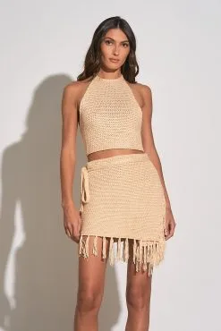 ELAN Hand Hook Crochet Halter Crop Top -Jewelry Accessories 287f9893 0300 4c8d b83a 995eb828036b