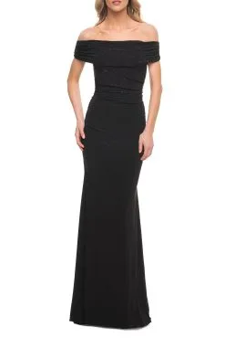 La Femme Beaded Long Jersey Off The Shoulder Gown -Jewelry Accessories 2a6ad3a9 0bc4 4890 8c63 5ced09c0f6c7