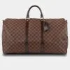 Louis Vuitton Keepall Bandouliere 55 Damier Ebene Travel Bag