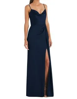 Dessy Collection Cowl-Neck Draped Wrap Maxi Dress With Front Slit -Jewelry Accessories 3072 1755352 3 8b51c3b6 f357 48f4 baf9 199740c309a2