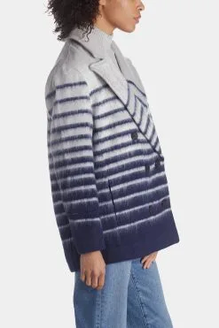 Avec Les Filles Sailor Stripe Double-Breasted Peacoat -Jewelry Accessories 3192de69 bded 4531 9313 1a441b3a7ad8