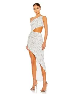 Mac Duggal Beaded One Shoulder Cut Out Gown -Jewelry Accessories 33bbf9c4 6fbf 4113 be89 933ae5b8acd8
