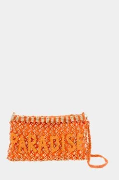 Alex Max Beaded Word Wristlet Clutch