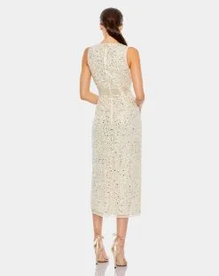 Mac Duggal Geometric Embellished Sleeveless A Line Dress -Jewelry Accessories 34f2f52c 0ac9 49d2 b1b3 9f08ffdd9f2f