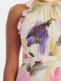 Adrianna Papell Printed Chiffon Halter Dress -Jewelry Accessories 3b770d47 832c 41f8 8363 43ad5bfdb856