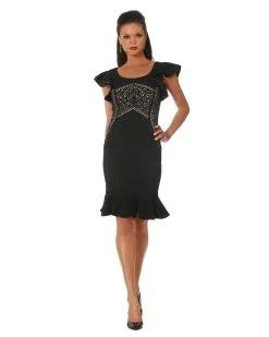 Shani Flutter Sleeve Laser Cut Dress -Jewelry Accessories 3b8590d0 b667 47e9 88ee d2ee6f8d049b