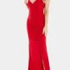 Quiz Red Scuba Crepe Ruched Front Strappy Maxi Dress -Jewelry Accessories 40e29c5a c575 4743 86e9 eaa328048e5e