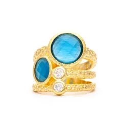 Rivka Friedman Faceted Oval Turquoise CZ Ring -Jewelry Accessories 40f51338 9516 478c 915f 9fa0f0c5c904