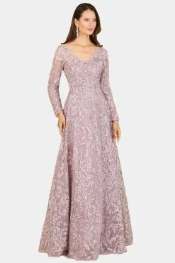 Lara A-line Gown With Long Sleeves, V-Neckline 9 Lara A-line Gown With Long Sleeves, V-Neckline -Jewelry Accessories 41c329b8 f8a0 49ba a51d bdfc5340ace2