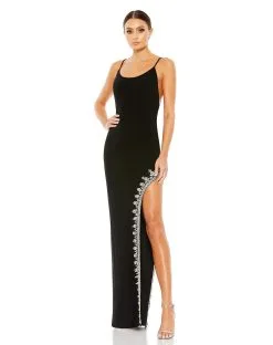 Mac Duggal Rhinestone Encrusted Side Slit Cami Body Con Gown -Jewelry Accessories 42002 2003403 10 16e69fa2 7731 4c38 9fd4 b20f2f0ac978
