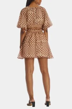 MOON RIVER Checker Print Mini Dress -Jewelry Accessories 440fd70c 4b44 4c14 af8f c5437af60675