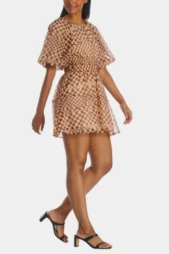 MOON RIVER Checker Print Mini Dress -Jewelry Accessories 453fdb36 644d 41f9 8f89 7ad84b0d5bda