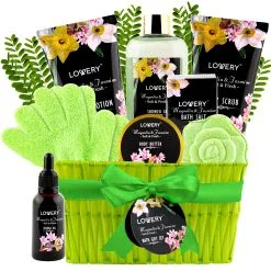 Lovery Magnolia Jasmine Home Spa Basket 10-Piece Set