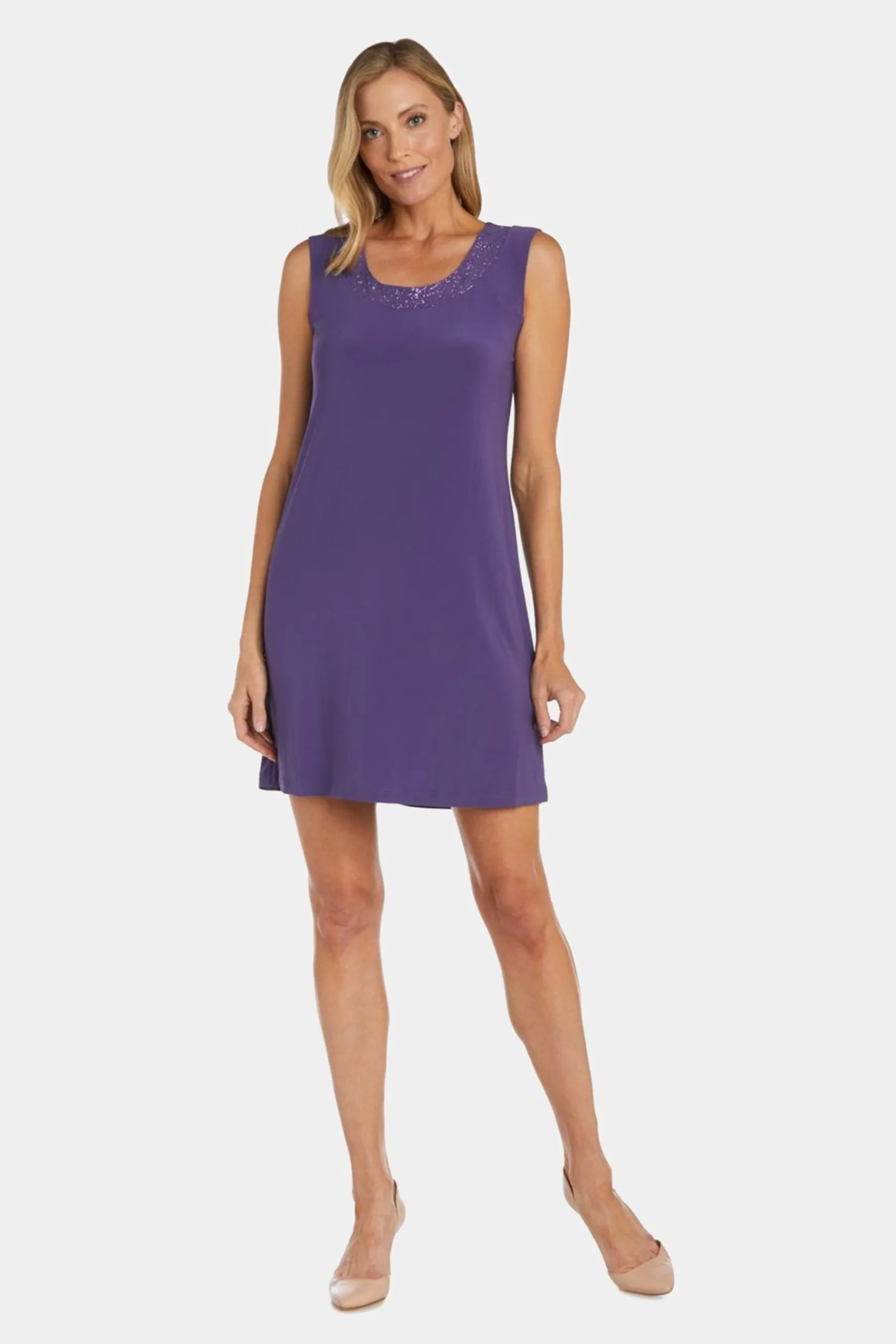 R&M Richards Shift Dress With Sparkling Neckline And Soft Jacket 6 R&M Richards Shift Dress With Sparkling Neckline And Soft Jacket - Image 4