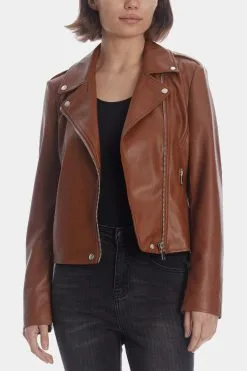 Bagatelle Faux Leather Moto Jacket