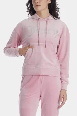 Juicy Couture Bling Velour Pullover Hoodie -Jewelry Accessories 4e6c7e92 ead2 437d 943a 86fe4a8935cb