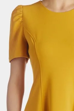 KARL LAGERFELD Scuba Crepe A-Line Puff Sleeve Dress -Jewelry Accessories 4e70edb0 7561 45fd ad74 06adad6b0b0c