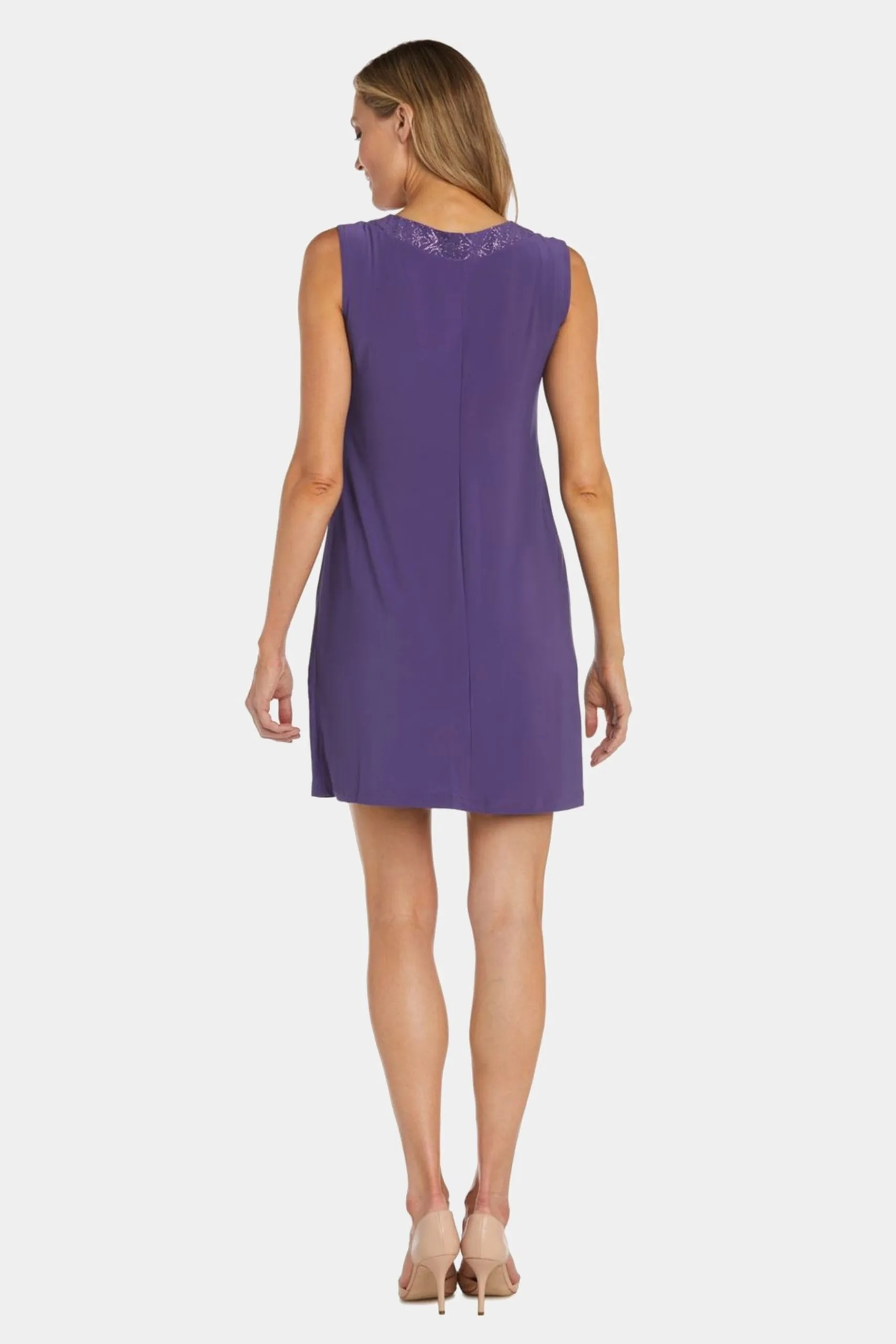 R&M Richards Shift Dress With Sparkling Neckline And Soft Jacket 7 R&M Richards Shift Dress With Sparkling Neckline And Soft Jacket - Image 5