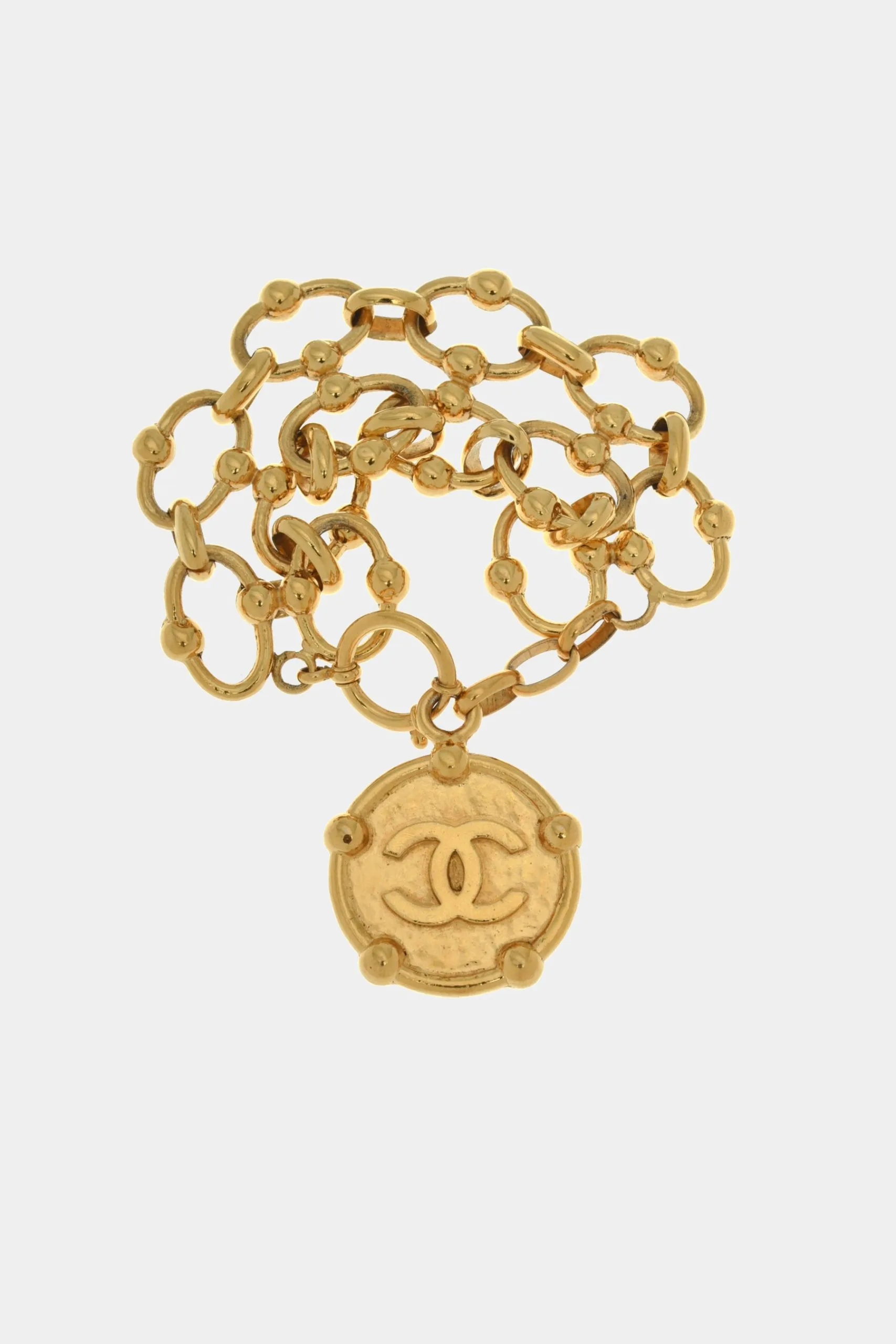 Chanel CC Logo Round Pendant Bracelet 3 Chanel CC Logo Round Pendant Bracelet