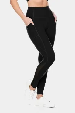 Body Glove Mesh Panel Pocket Leggings