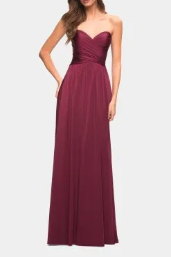 La Femme Simple Strapless Jersey Dress -Jewelry Accessories 52d4a9cf 240d 4481 812d 0bf7aef34bd5