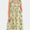 English Factory Lemon Print Smocked Midi Dress -Jewelry Accessories 53c2f660 ea3d 402e 8aa3 6b27f0ec82f6