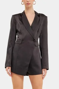 Endless Rose Satin Blazer Romper