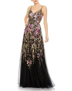 Mac Duggal V Neck Spaghetti Strap Gown -Jewelry Accessories 5671 1832737 4 1320d2fb 469b 4977 83b5 f4b39056fbf5